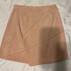 Super down pink suede skirt-M *NEW W TAGS*